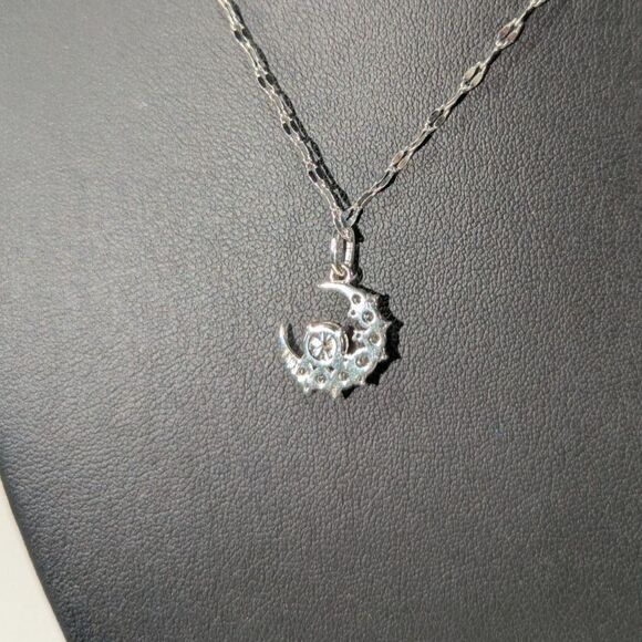 Half Moon Rhinestone Necklace - Picture 6 of 7